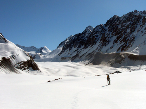 Acercamiento al glaciar Universidad.