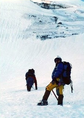 Avanzando por el glaciar